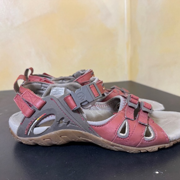 Merrell Sandals Womens Size 9 Red Hiking Walking Comfort Vibram - Picture 6 of 10
